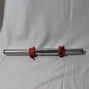 Red and Silver Adjustable Dumbbell Bar
